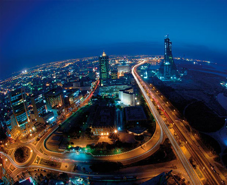 Bahrain night skyline