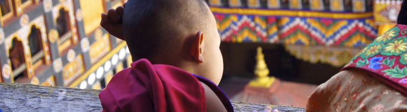 A young monk in Bhutan